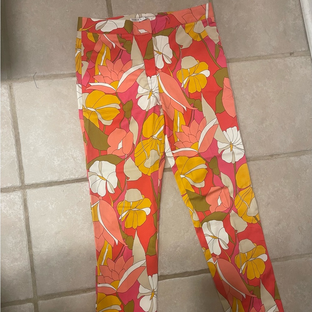 Trina Turk Floral Trousers 4